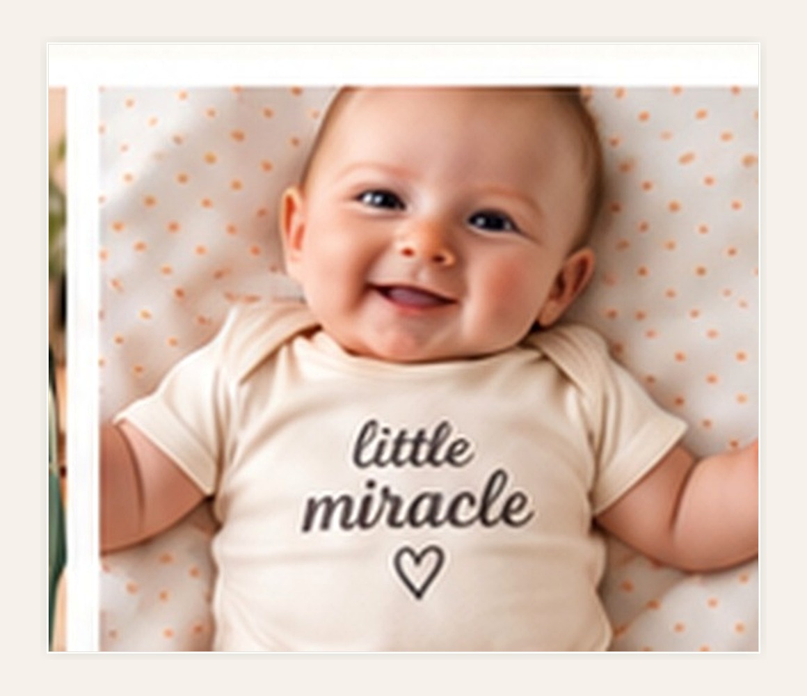 Baby in personalized onesie