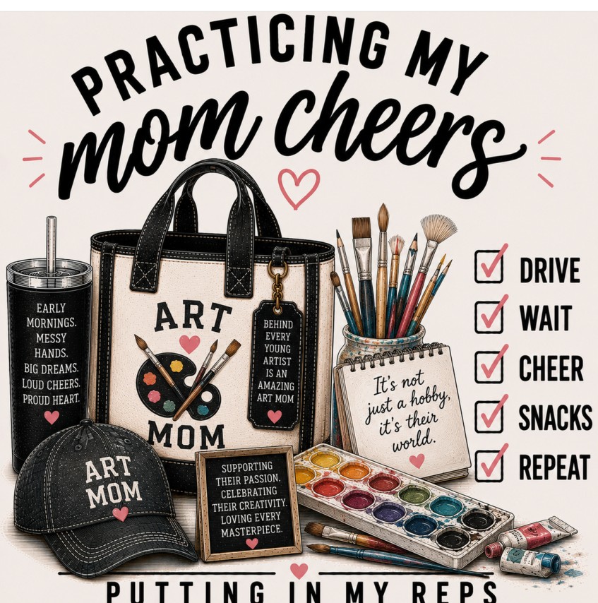 Full-color Mom Cheers art design