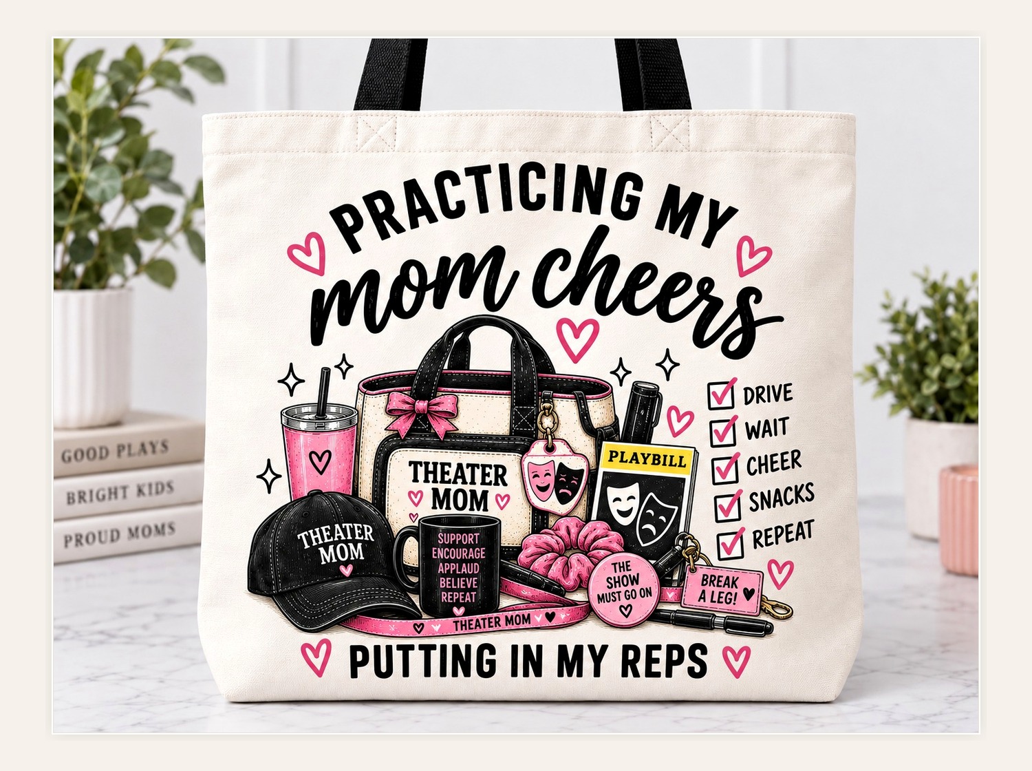 Theater Mom sublimation tote
